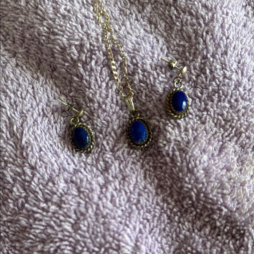 Blue Stone Jewelry Set